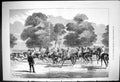 Old Antique Print 1875 Horses Racing Start Line St. Leger Sport Jockeys 19th