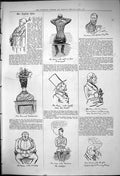 Original Old Antique Print 1875 Captious Critic Theatre Actors 19th