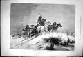 Antique Old Print 1875 Russian Game Cart Hunting Horses Sport Sledge Russia