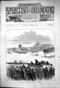 Antique Print 1875 Sport Race Championship Between Sadler Boyd Rowing Boats