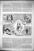 Antique Old Print 1875 Preparing Ice Skating Season Winter Sport Hyde Park 19th