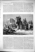 Original Old Antique Print 1875 Sport India Hunting Govindghur Elephants 19th
