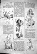 Original Old Antique Print 1875 Captious Critic Theatre Animals Strongman 19th