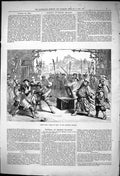 Original Old Antique Print 1875 Scene Fleur De The Criterion Theatre Actors