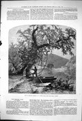 Antique Print 1876 American Scenery James River Rope Ferry Virginia America