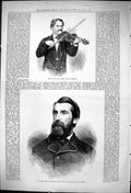 Old 1876 Portrait Herr Gung'L Waltz Composer Oakey Hall Mayor New Yor Victorian