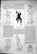 Old Print 1876 Captious Critic Theatre Harry Cox Jerry Claude School Girl 19th