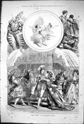 Original Old Antique Print 1876 Lord Bateman Alhambra Theatre Scene Actors 19th