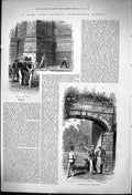 Antique Print 1876 Eton School Fives Court Playing Fields School-Room Boys 19th