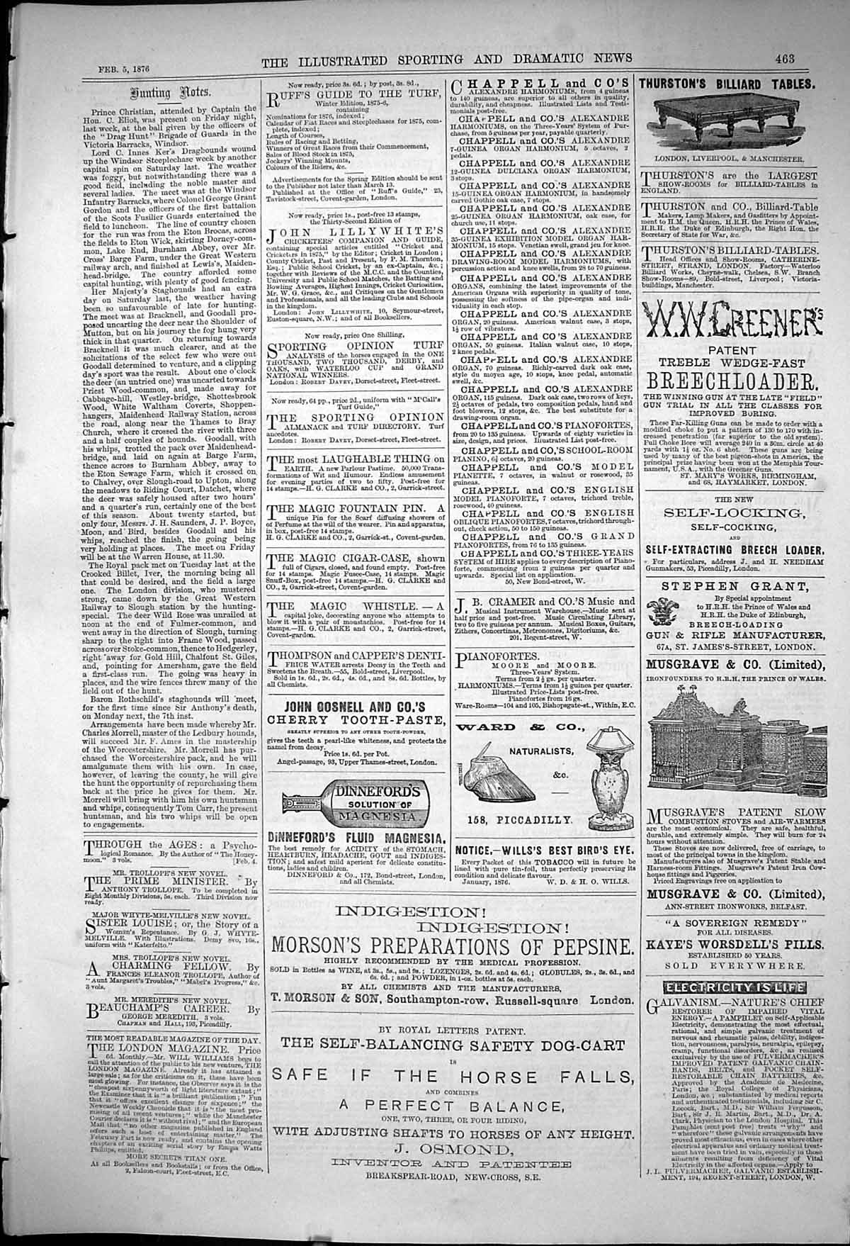 Antique Old Print 1876 Scene Returning Hunt Gaul Horse Huntsmen Dogs Sport 19th