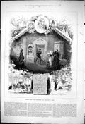 Original Old Antique Print 1876 Scene Les Danicheff Odeon Paris Theatre 19th