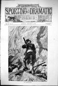 Original Old Antique Print 1876 Chamois Hunting Man Mountain Sport Shooting