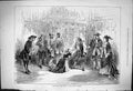 Original Old Antique Print 1876 Scene Too True Duke'S Theatre Actors Romance