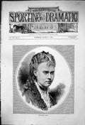 Original Old Antique Print 1876 Portrait Miss Emily Mott Beautiful Woman 19th