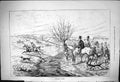 Old 1876 Weeding Field Fox Hunting Horses Hounds Stream Huntsmen Spor Victorian