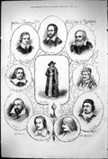 Old 1876 Poets Players Daryton Lowen Danile Field Taylor Chapman Gree Victorian