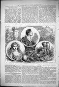 Old Antique Print 1876 Amateurs Hamlet Theatre St. George'S Hall Actors 19th
