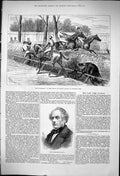 Old 1876 Prince Wales Stakes Sandown Park Scrimmage Horses Jockeys Lo Victorian