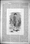 Original Old Antique Print 1876 Portrait Foster Powell Weston Man Victorian