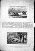 Old 1876 Hunting Lord Mayo'S Sport Abyssinia Elephant Shooting Native Victorian