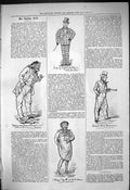 Antique Old Print 1876 Captious Critic Theatre English Gentleman Harry Men 19th