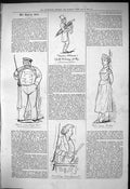 Original Old Antique Print 1876 Captious Critic Theatre Walking Advertisement