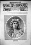 Antique Old Print 1876 Portrait Miss Charles Calvert Chorus Henry V Theatre