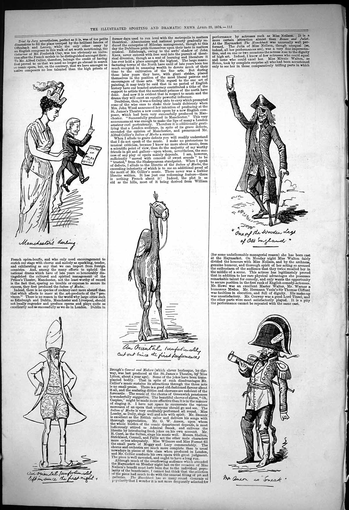 Old 1876 War General Wooden Leg Sultan Mocra Manchesters Darling Woma Victorian