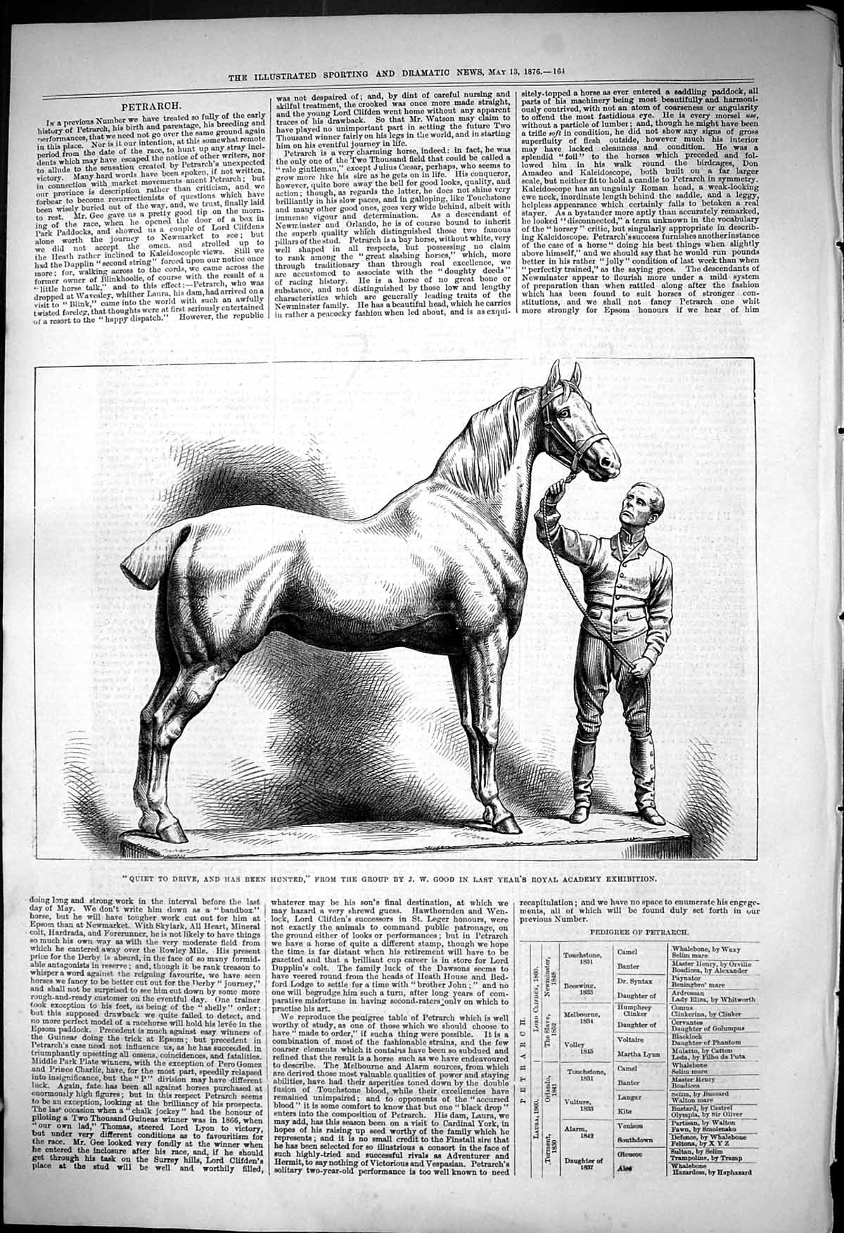 Old 1876 Quiet To Drive Has Been Hunted Sculpture Horse Royal Academy Victorian