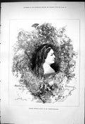 Antique Print 1876 Portrait Madame Arnould Plessy Comedie-Francaise Theatre