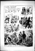Antique Print 1876 Night Before Derby Horse Racing Stable Scene Spectators 19th