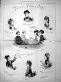 Old 1876 First Favourite Beautiful Woman Luncheon Time Chin-Chin Dowe 19th