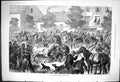 Original Old Antique Print 1876 Charlottenburg Horse Fair Animals Victorian