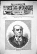 Original Old Antique Print 1876 Portrait Mr Frederick Gye Man 19th