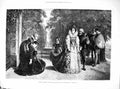 Old 1876 Queen Elizabeth Mary Stuart Scene Royal Family Theatre Schil 19th