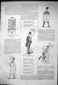 Original Old Antique Print 1876 Captious Critic Theatre Aquarium Fish Out Water