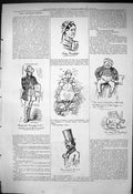 Original Old Antique Print 1876 Captious Critic Theatre Lady Macbeth Dog 19th
