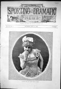Old Print 1876 Portrait Madame Theo Famous French Artiste Beautiful Woman 19th