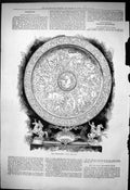 Original Old Antique Print 1876 Goodwood Horse Racing Prize Cup Plate Victorian