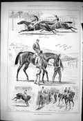Old 1876 Horse Racing Jockeys Forerunner Drawing Room Stakes Skylark Victorian