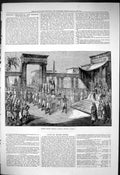 Original Old Antique Print 1876 Scene Verdi Famous Opera Aida 19th