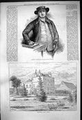 Old 1876 Portrait Richard Tattersall Highfield Hall Herts Architectur Victorian