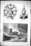 Old 1876 Fire Burning Scarborough Spa Doncaster Cup Watson Champion S Victorian