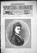 Original Old Antique Print Bianchi Beautiful Woman Portrait 1876 19th