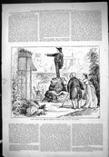 Old Antique Print Wallis Mackay Farce Way Wind Scene Garden Outdoors 1876 19th