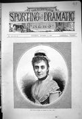 Old Print Miss Lottie Venne Phoebe Paul Pry Beautiful Woman Portrait 1876 19th