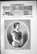 Original Old Antique Print Miss Rayne As Moya Beautiful Woman Portrait 1876