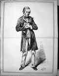 Original Old Antique Print Terry As Mould Theatre Actor 1876 StretchVictorian