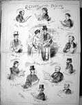 Original Old Antique Print Newspapers And Their Readers 1876 WilsonVictorian