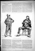 Antique Old Print Late Frederick Lemaitre George Burke Robert Macaire 1876 19th